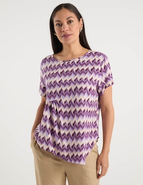 Blusa La Mode manga corta para mujer