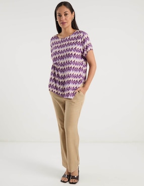 Blusa La Mode manga corta para mujer