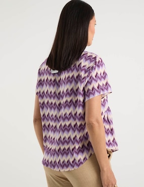 Blusa La Mode manga corta para mujer