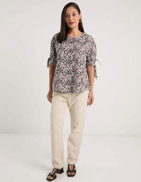 Blusa La Mode manga al codo para mujer