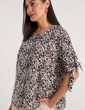 Blusa La Mode manga al codo para mujer