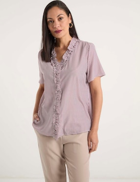 Blusa La Mode manga corta para mujer