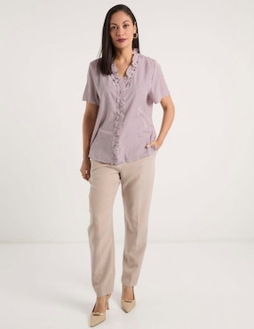 Blusa La Mode manga corta para mujer