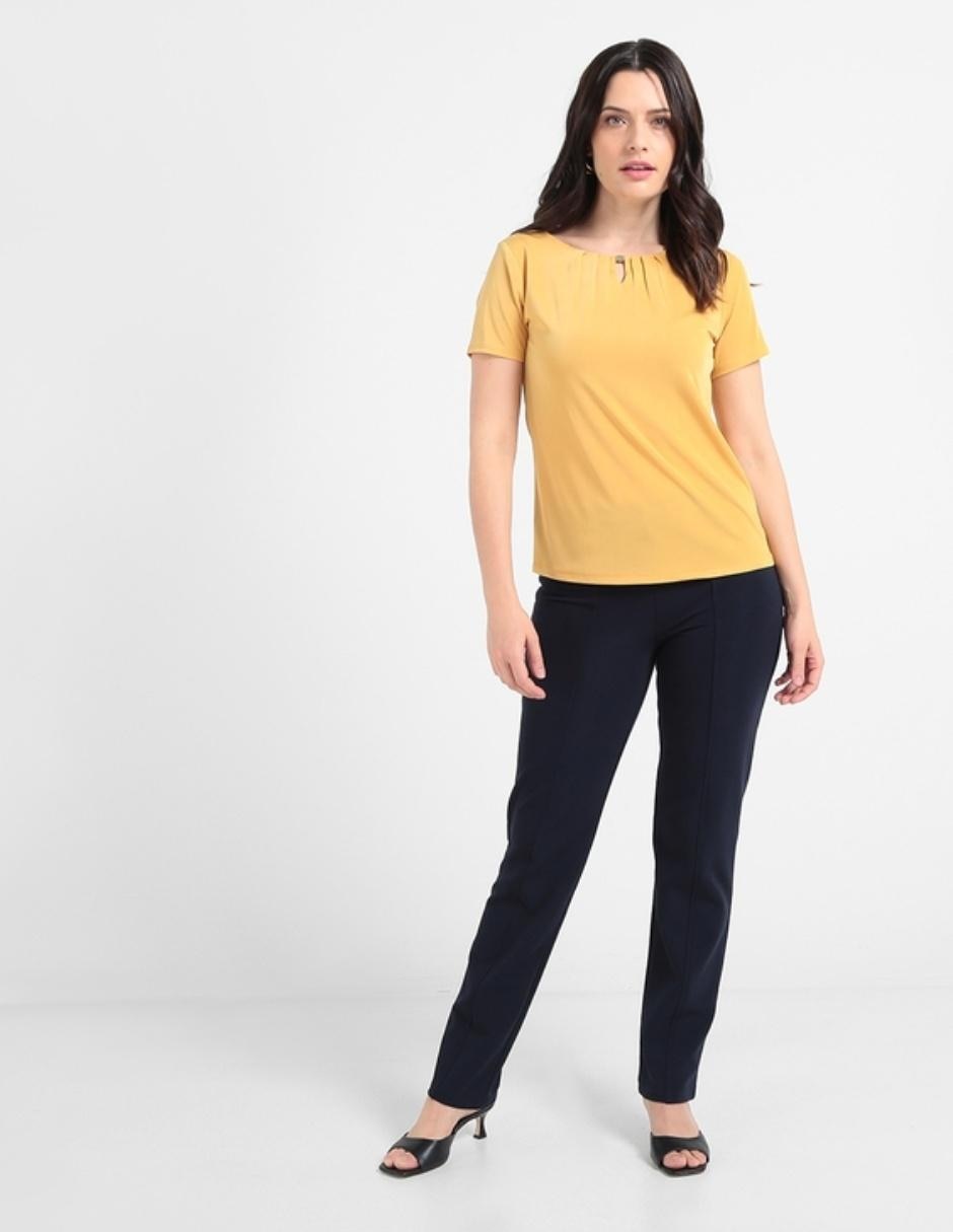 PANTALON RELAJADO LA M, M, AZUL MARINO