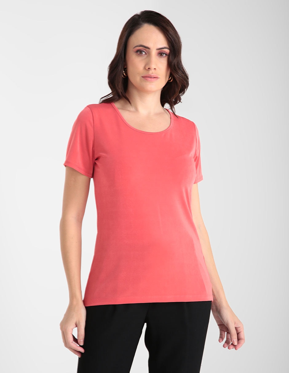 Blusa La Mode manga corta corte recto en SB