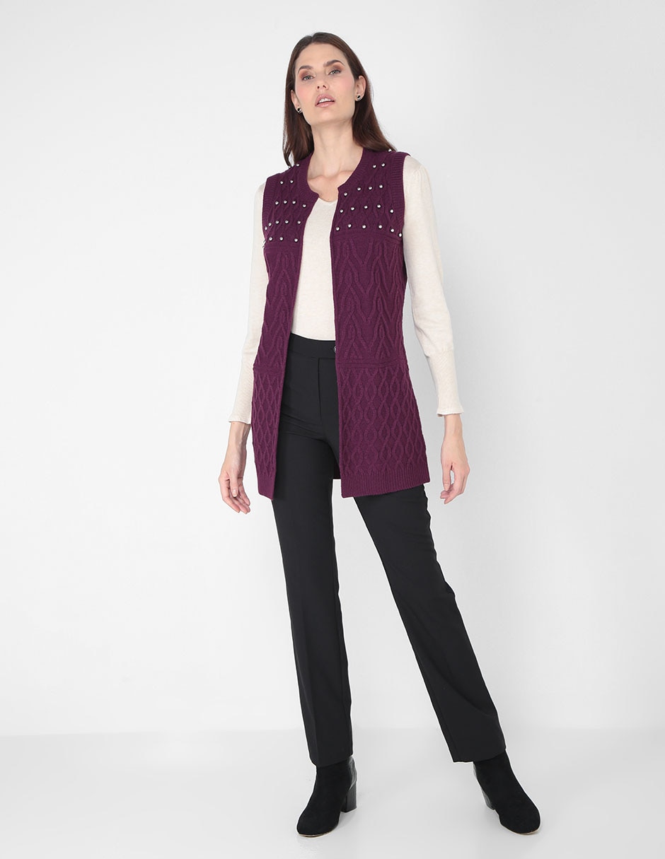 Suéter cuello v para mujer 3