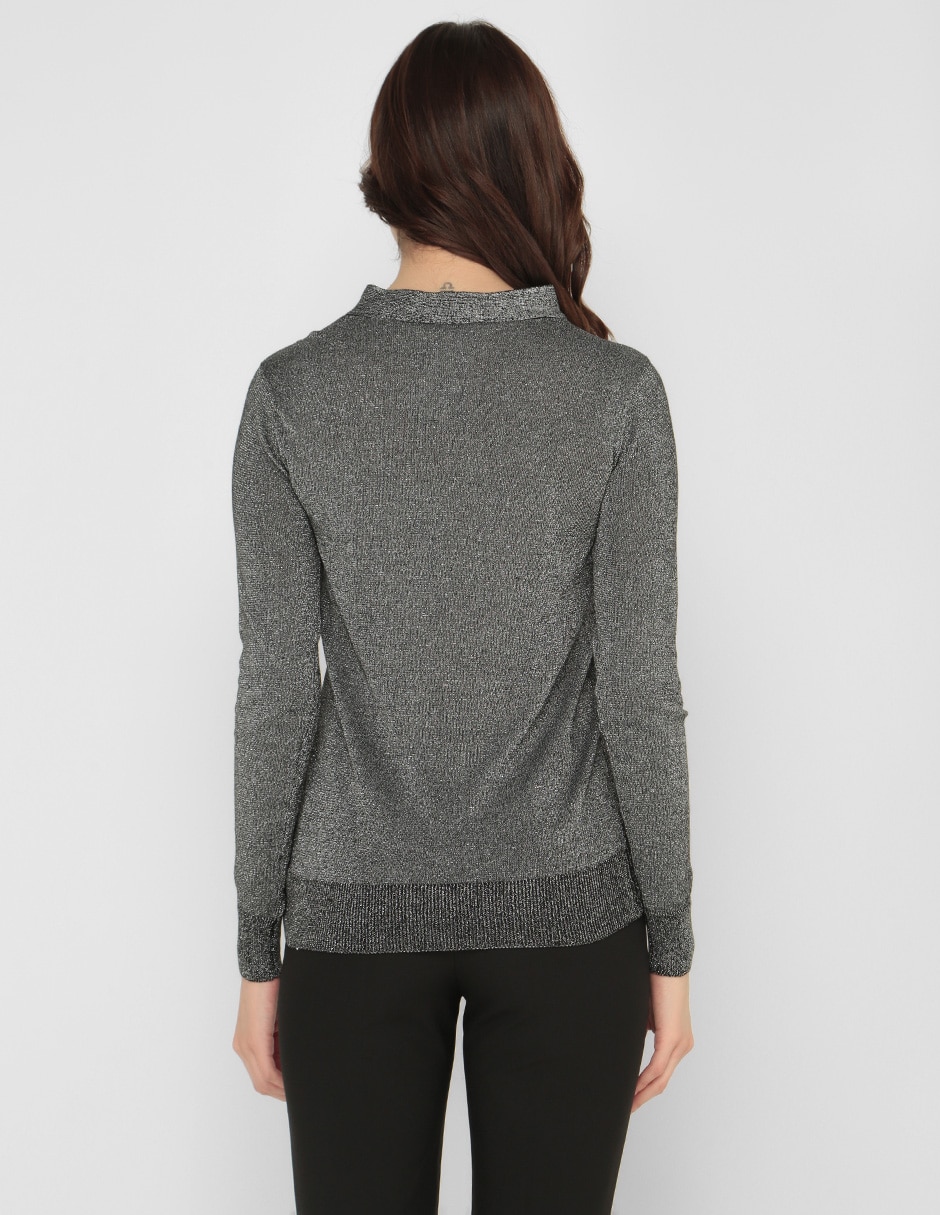 Suéter cuello con amarre para mujer 2
