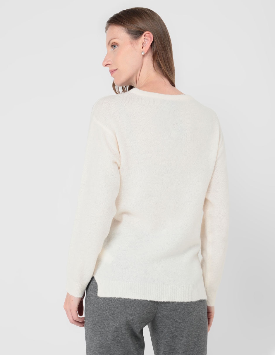 Suéter cuello redondo para mujer 2