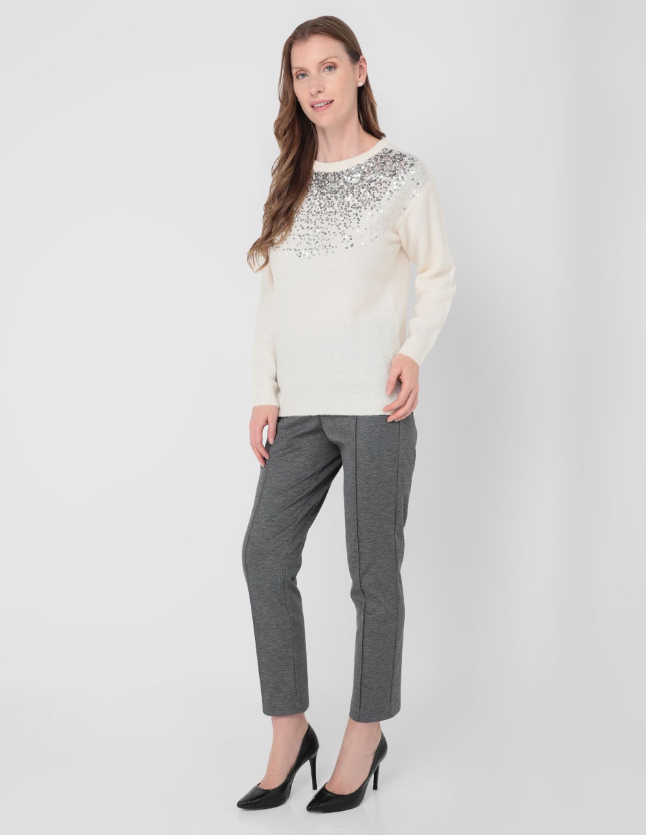 Suéter cuello redondo para mujer 3