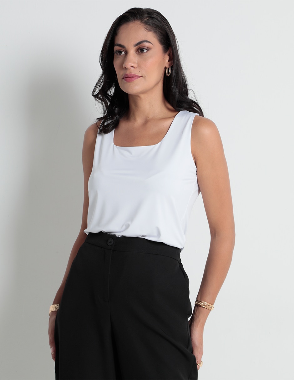 Top escote cuadrado tirante ancho
