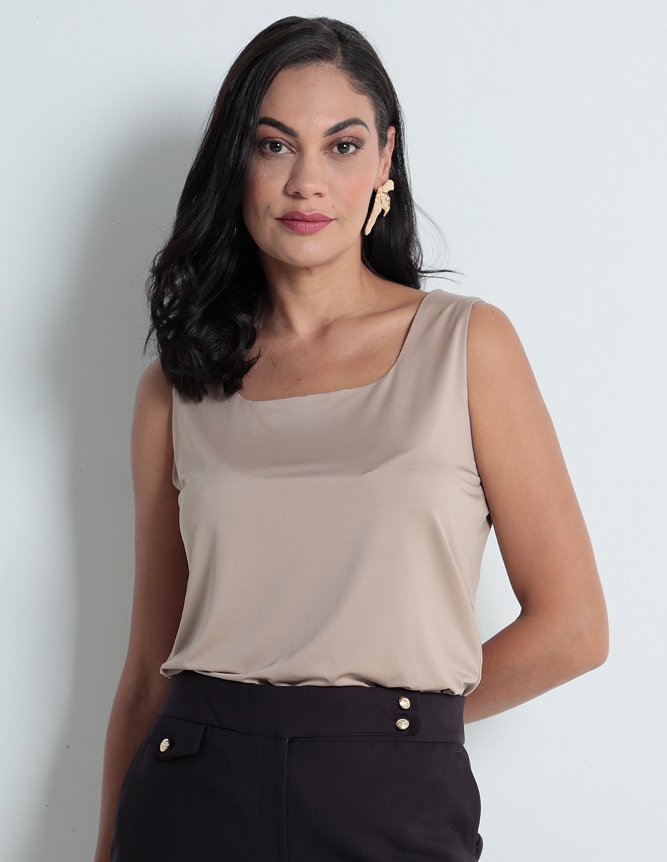 Top escote cuadrado tirante ancho