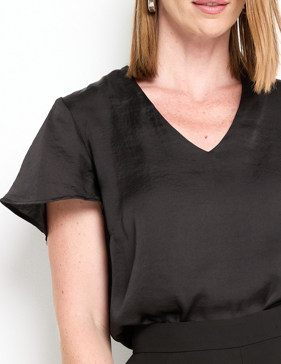 Blusa manga corta para mujer 4