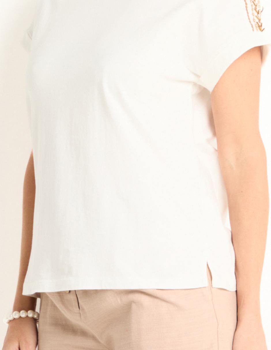 PLAYERA LA MODE, CH, HUESO LMM25036-04C