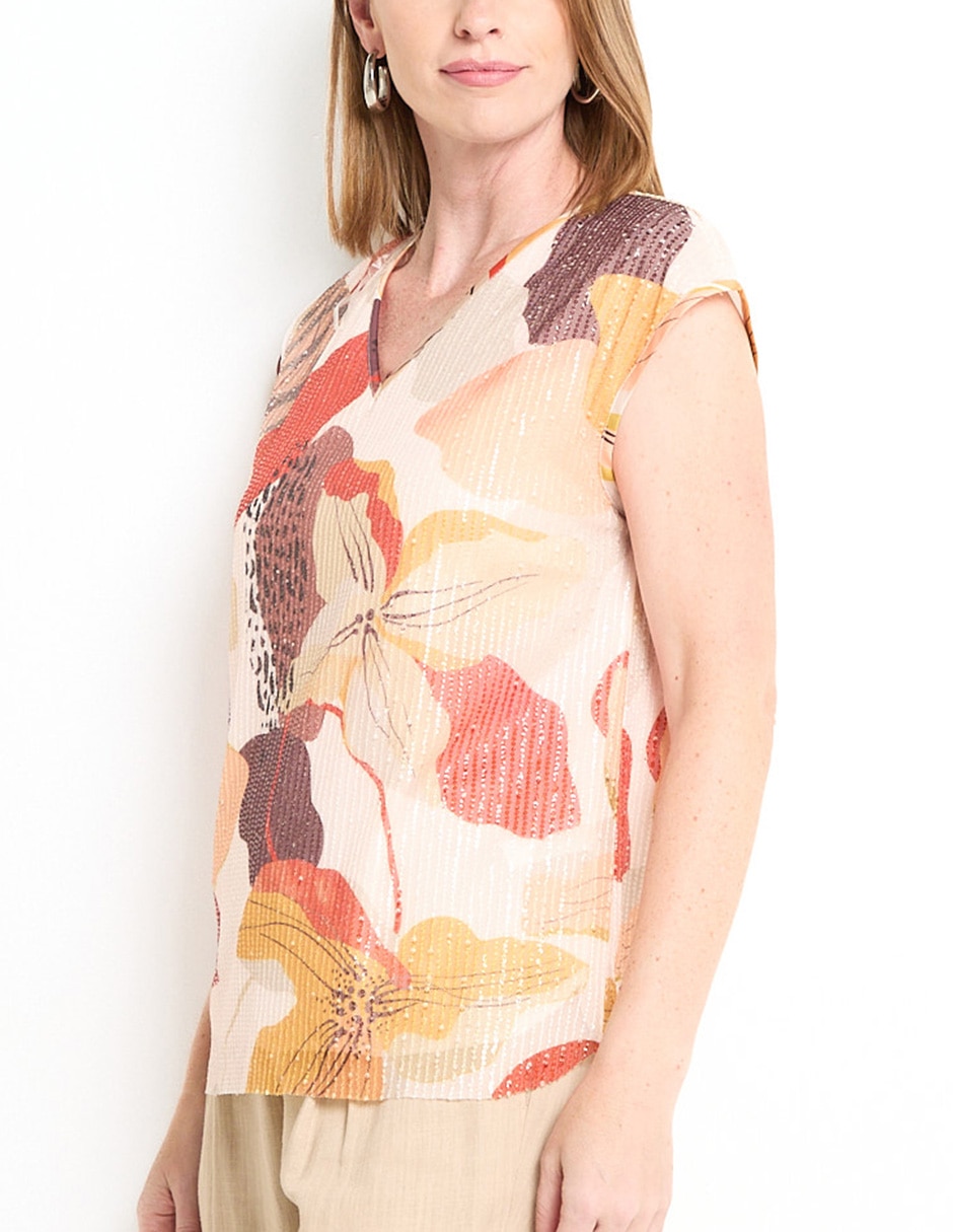 Blusa manga corta para mujer 5