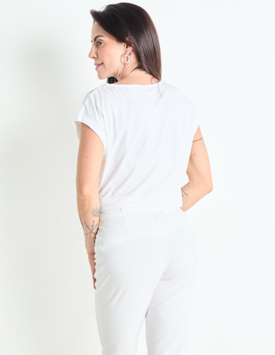 Playera manga corta cuello redondo para mujer 2