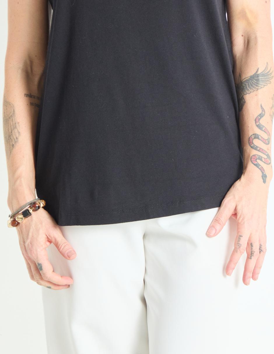 PLAYERA LA MODE, CH, NEGRO LMM25083-06C