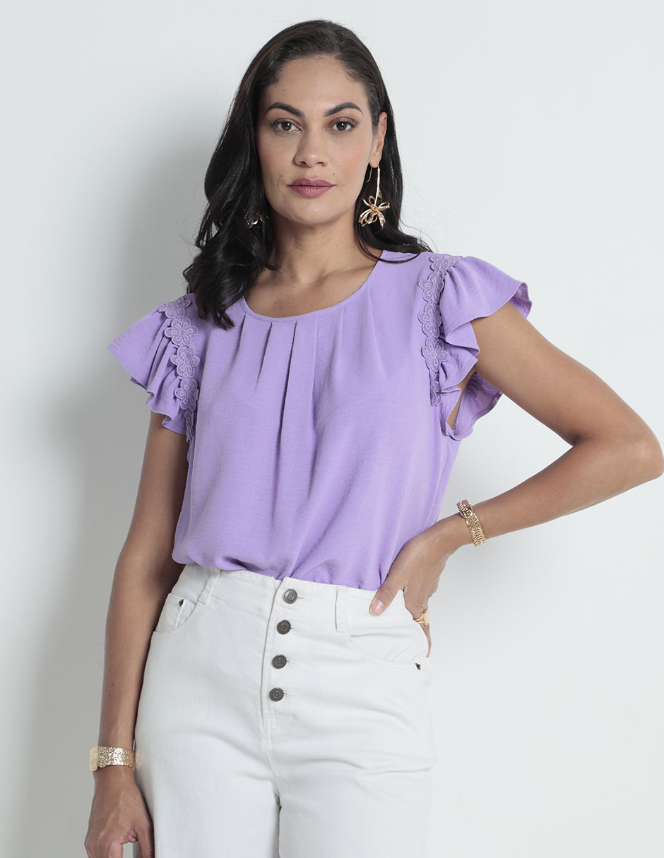 Blusas Color Morado Lila Blusa Lila Mujer Blusa Purpura Mujer