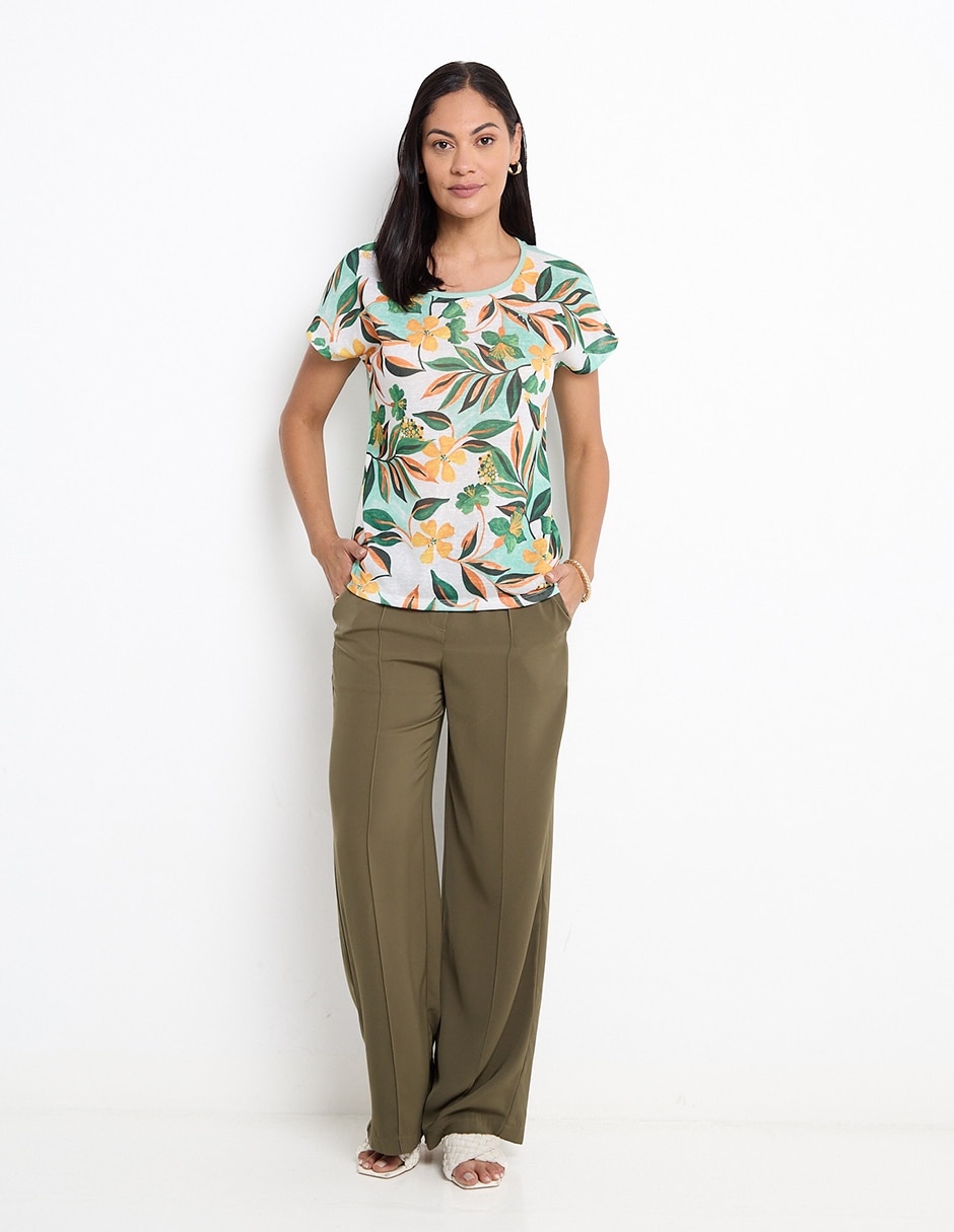 Blusa manga corta para mujer 3