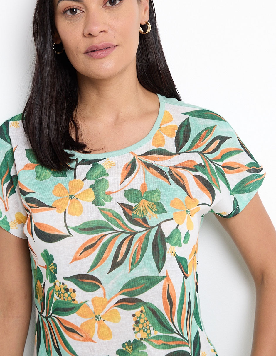 Blusa manga corta para mujer 4