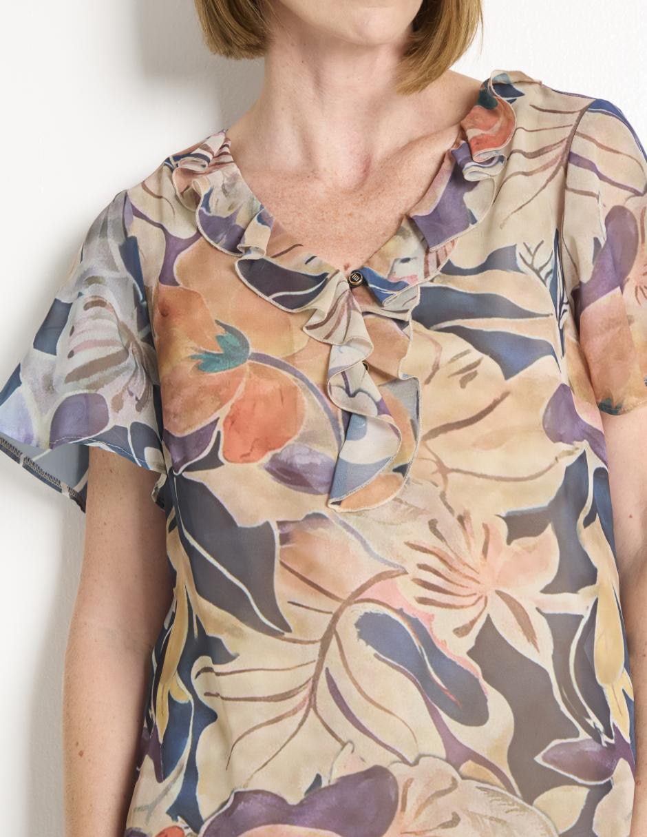 Blusa manga corta para mujer 4