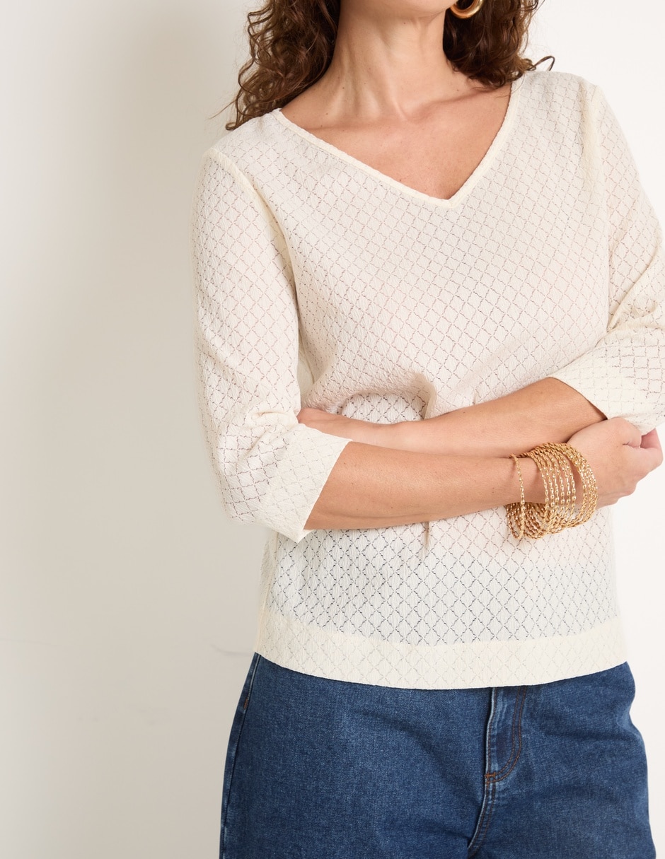 Blusa manga 3/4 para mujer 4