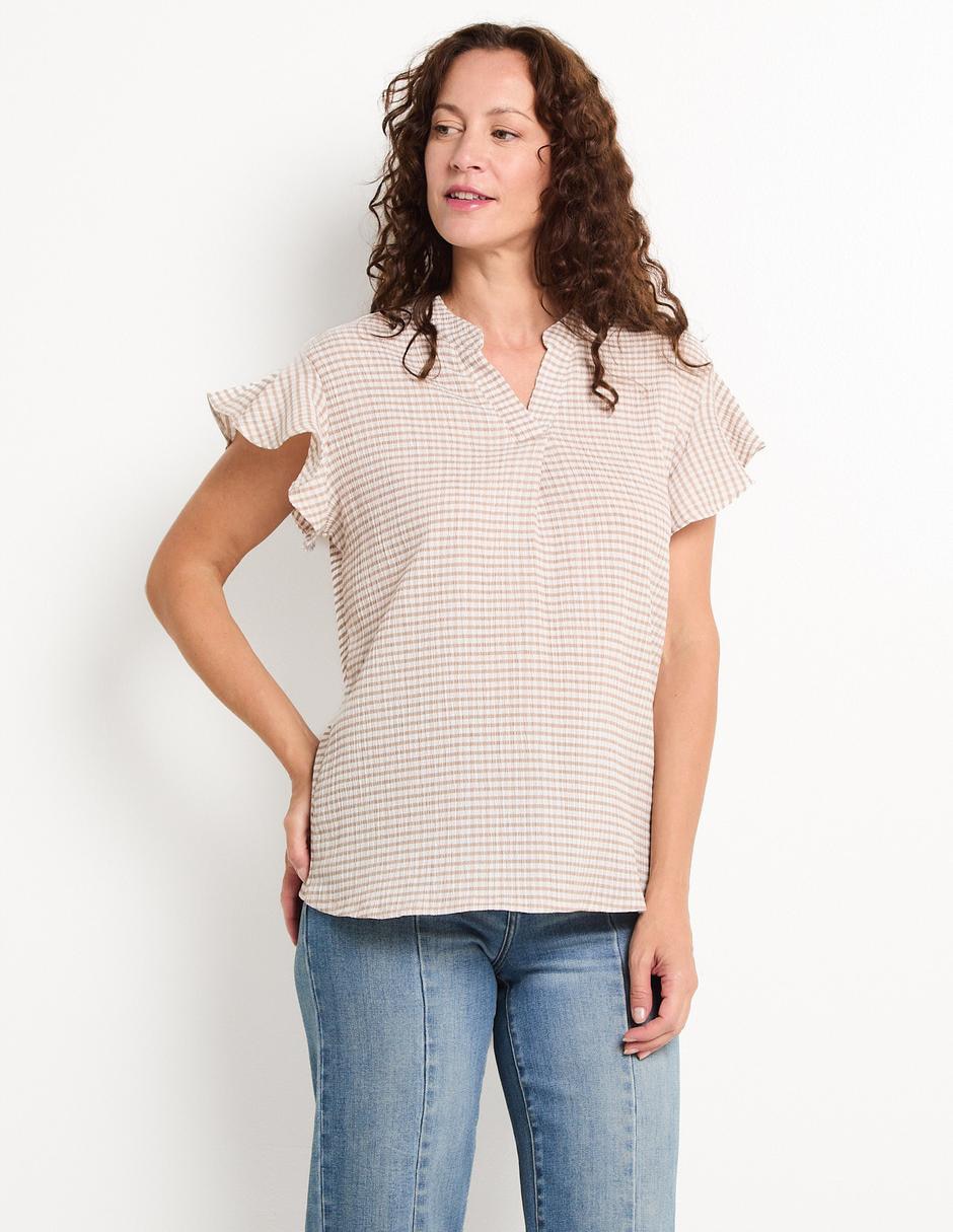 Blusa manga corta para mujer