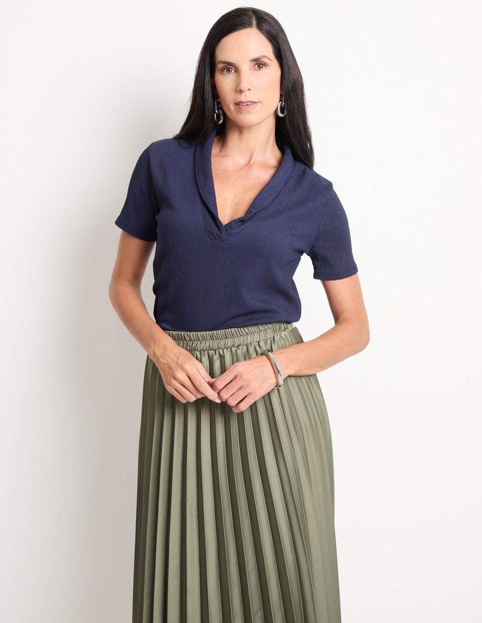 Blusa manga corta para mujer