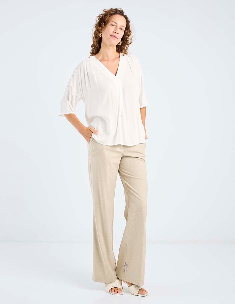 Blusa manga al codo para mujer 3