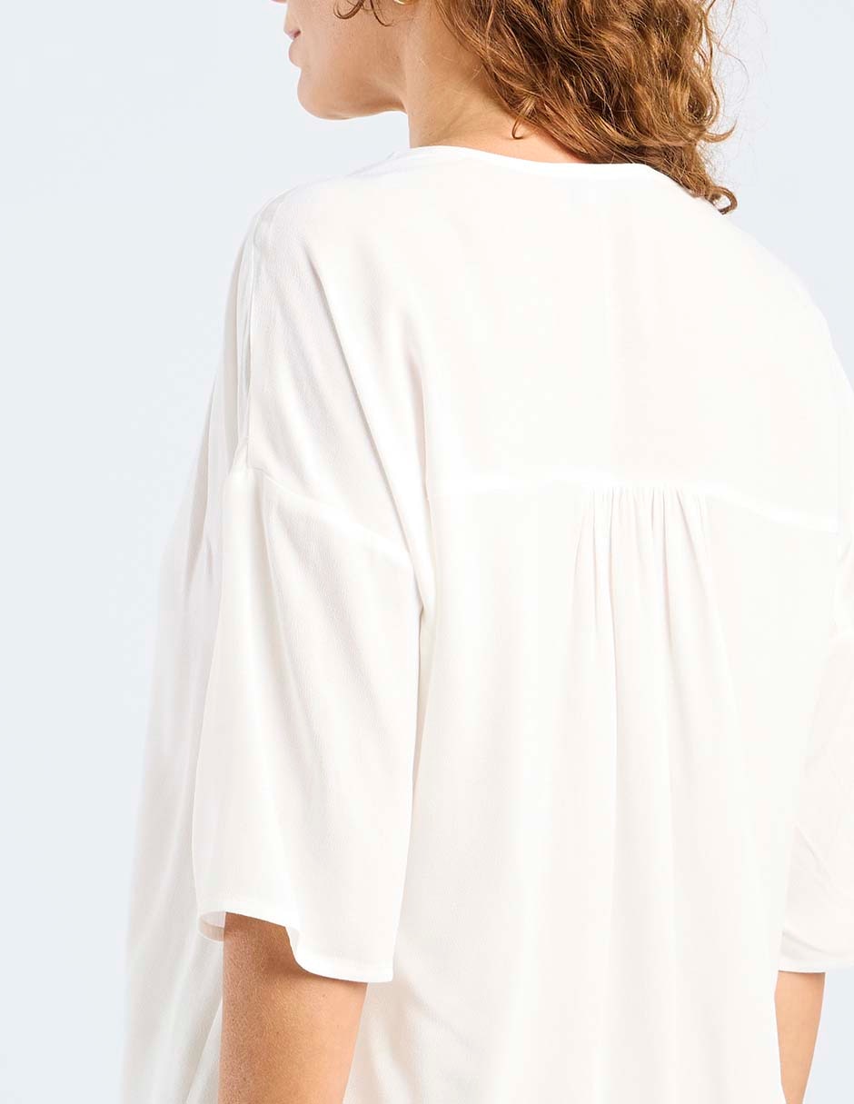 Blusa manga al codo para mujer 5