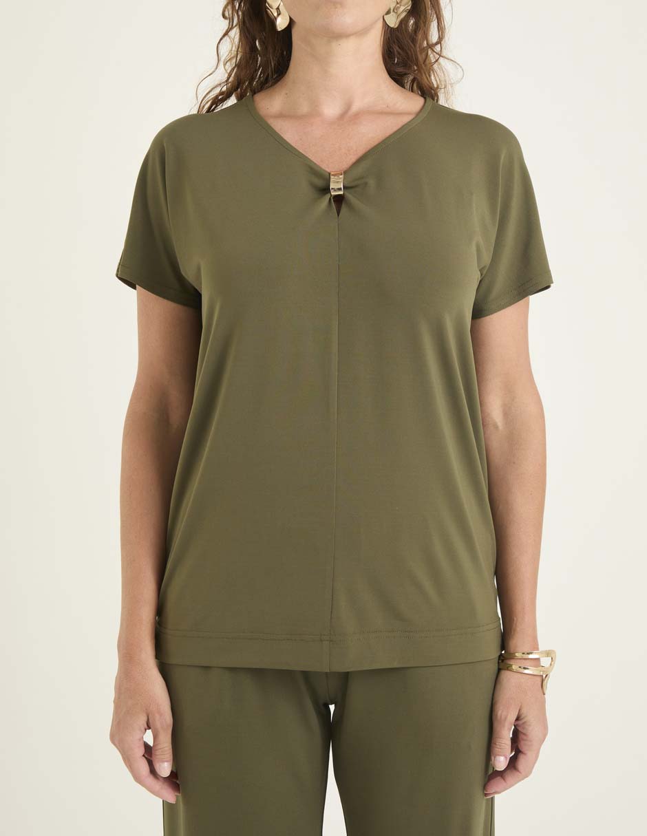 Blusa manga corta para mujer 4