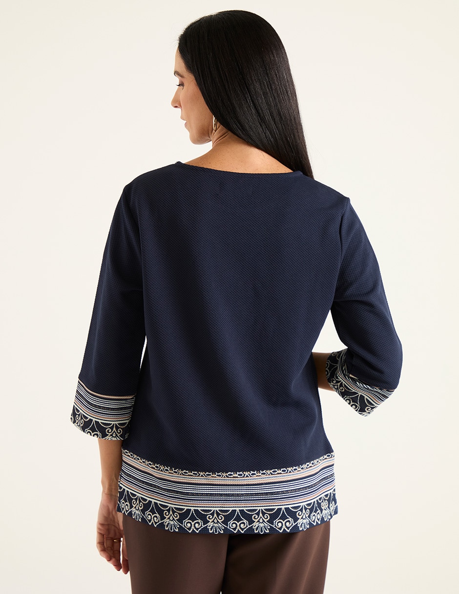 Blusa manga 3/4 para mujer 2