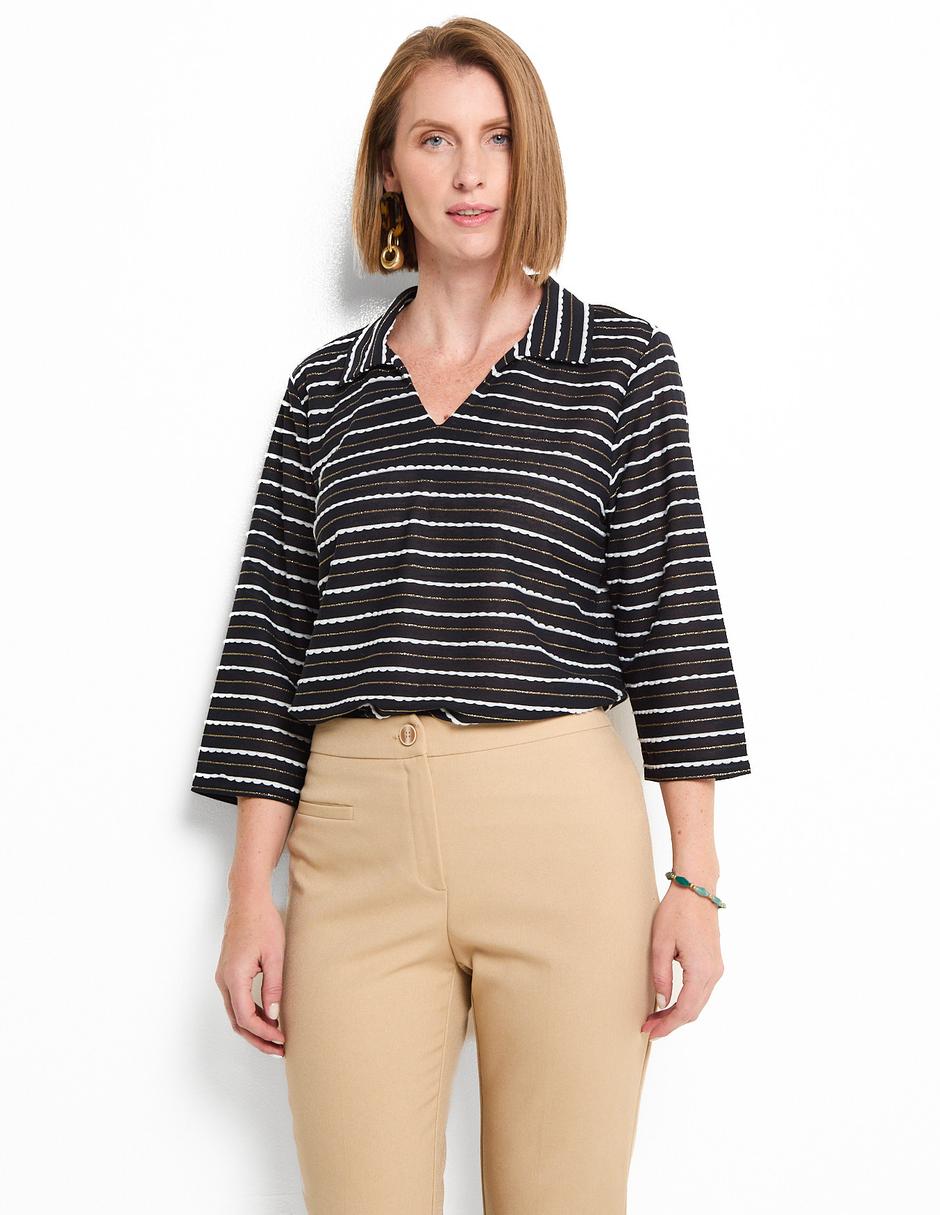 Blusa manga 3/4 para mujer Blusa manga 3/4 para mujer