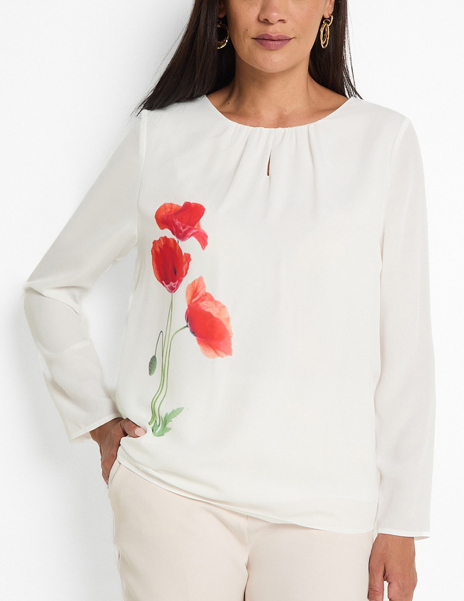 Blusa manga larga para mujer 4