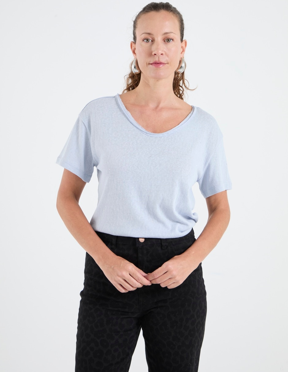Blusa manga corta para mujer