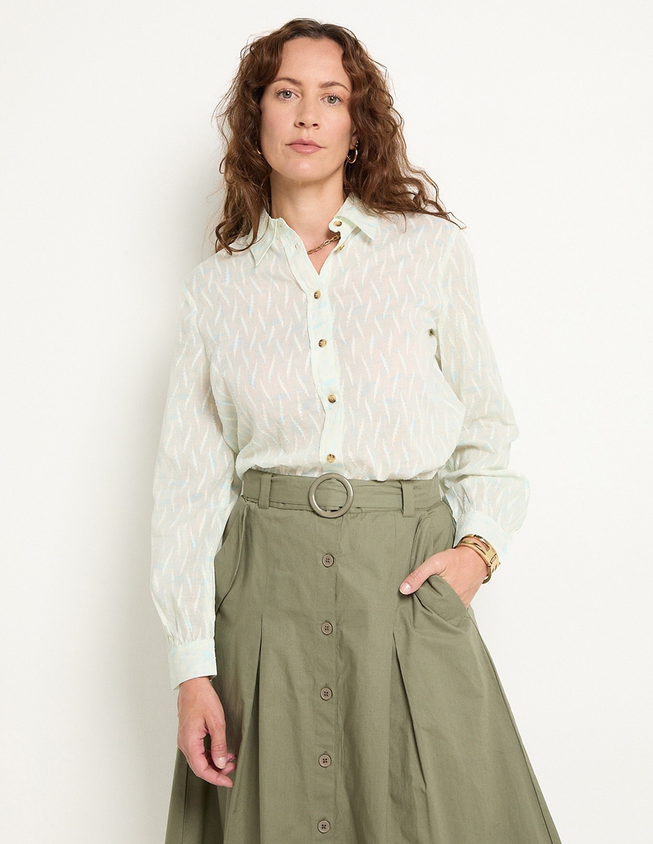 Blusa manga larga para mujer