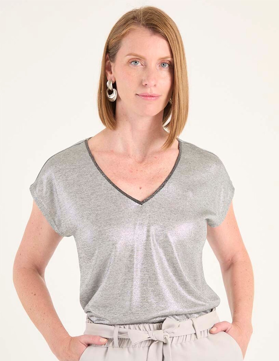 Blusa manga corta para mujer