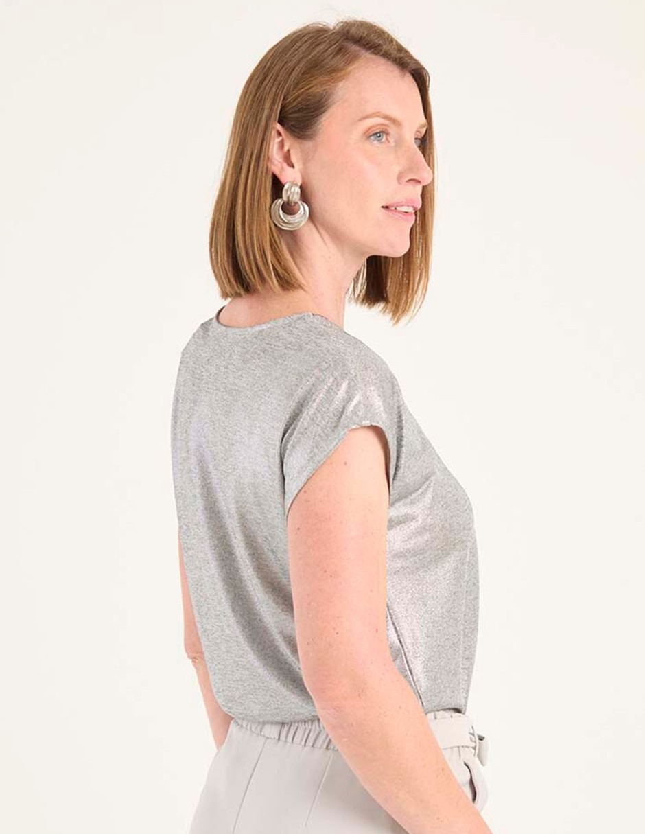 BLUSA LMTX250055-11C LA MOD, G, SILVER