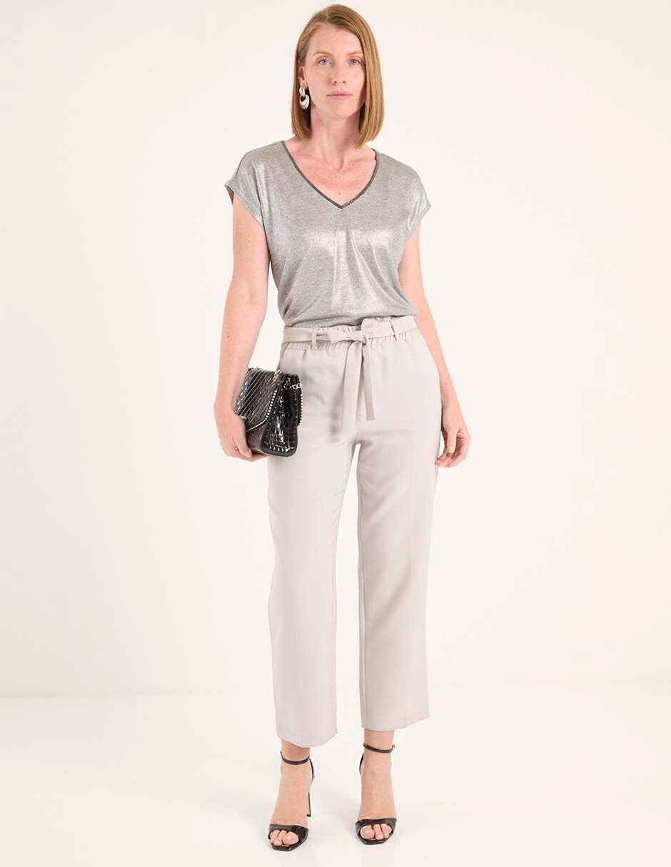 BLUSA LMTX250055-11C LA MOD, G, SILVER