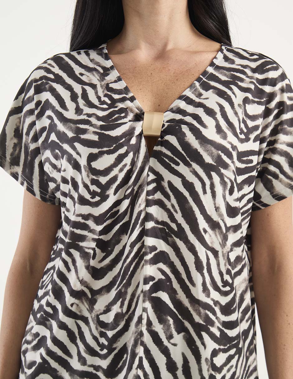 Blusa manga corta para mujer 4