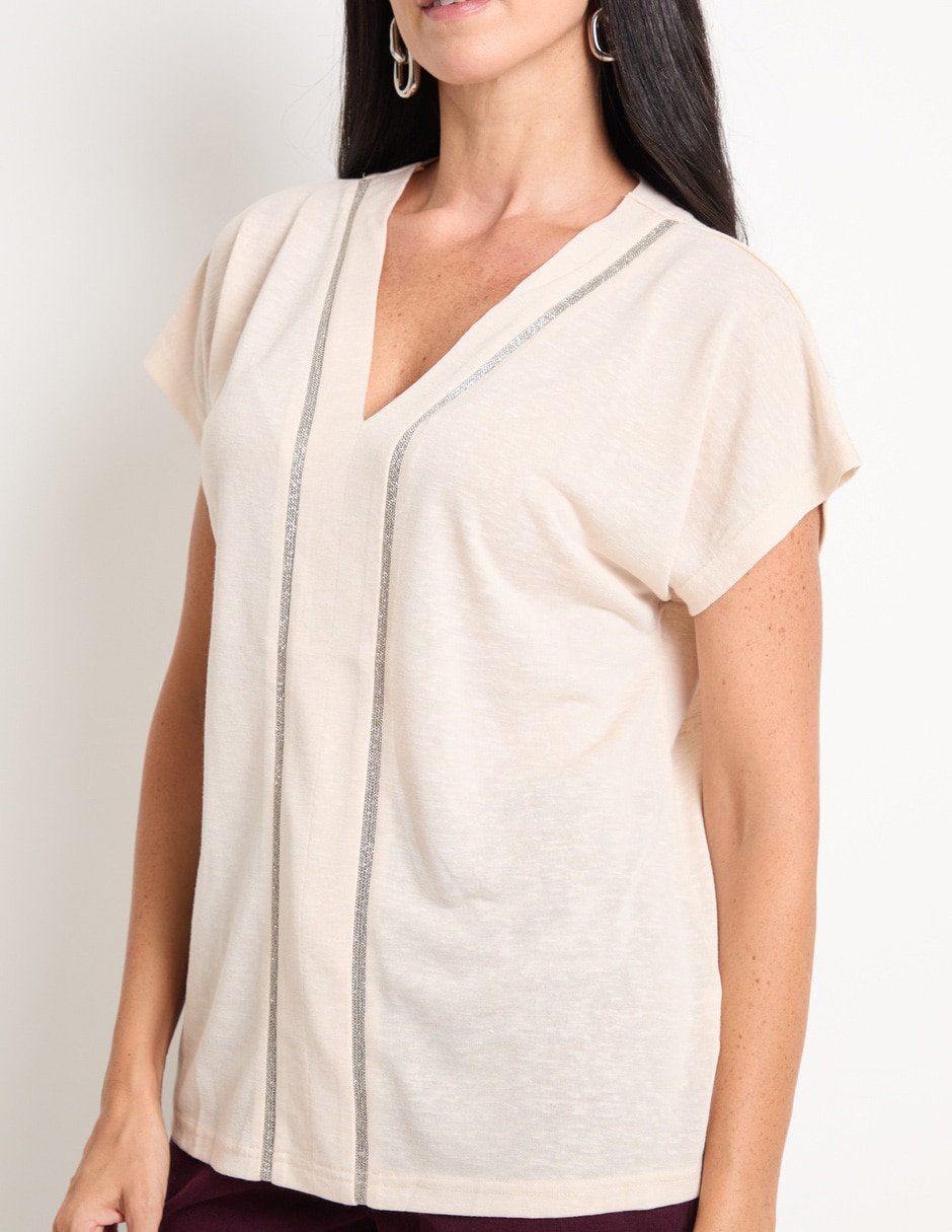 Blusa manga corta para mujer 4