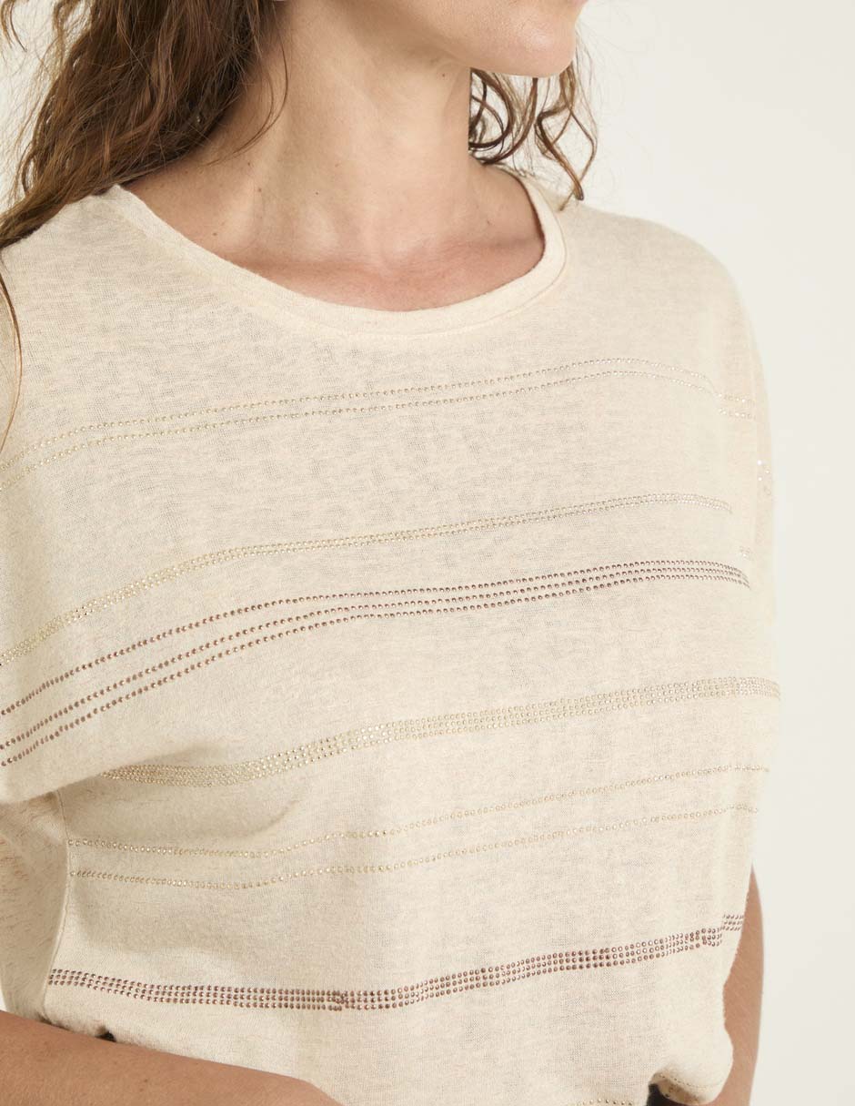 Playera manga corta cuello redondo para mujer 4