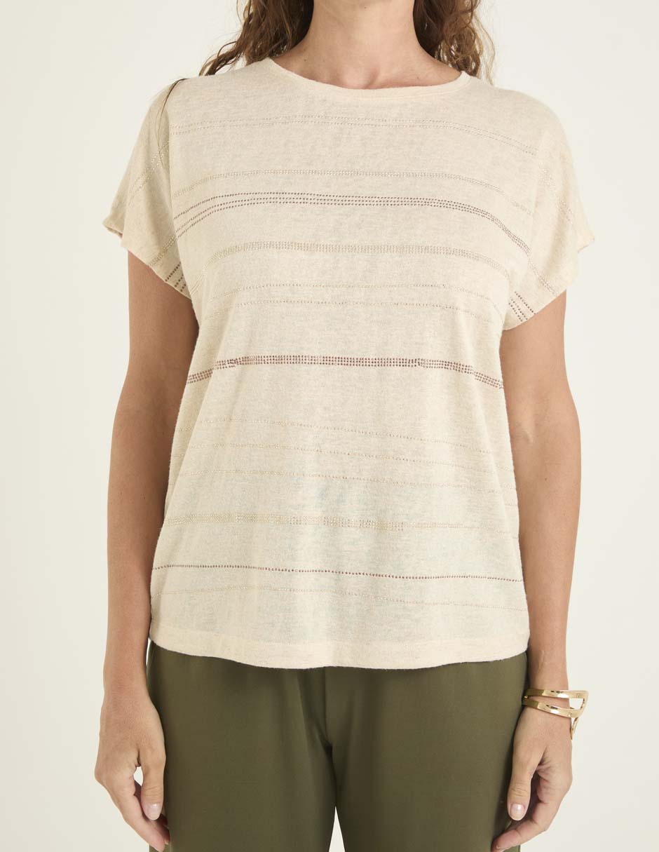 Playera manga corta cuello redondo para mujer 5