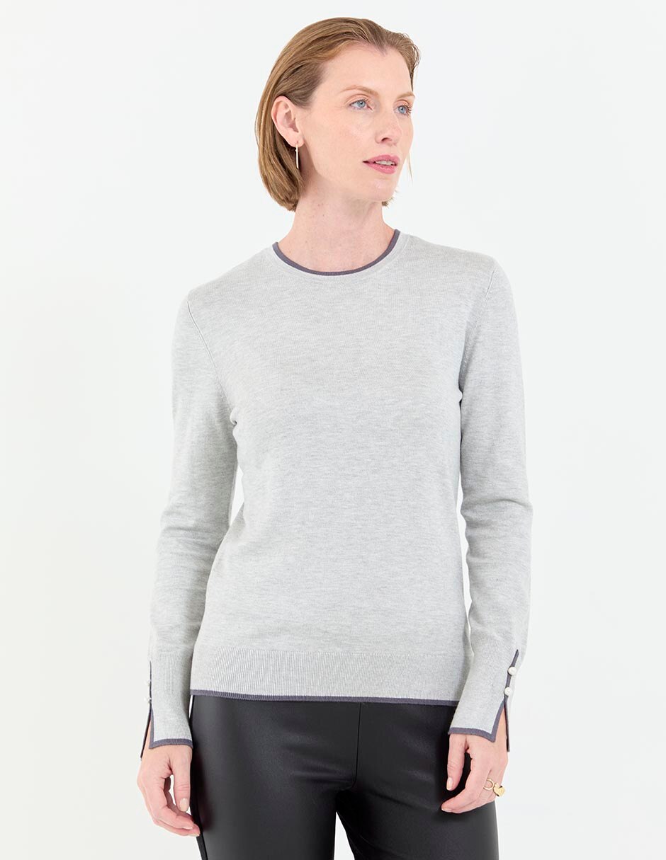 Suéter cuello redondo para mujer Suéter cuello redondo para mujer