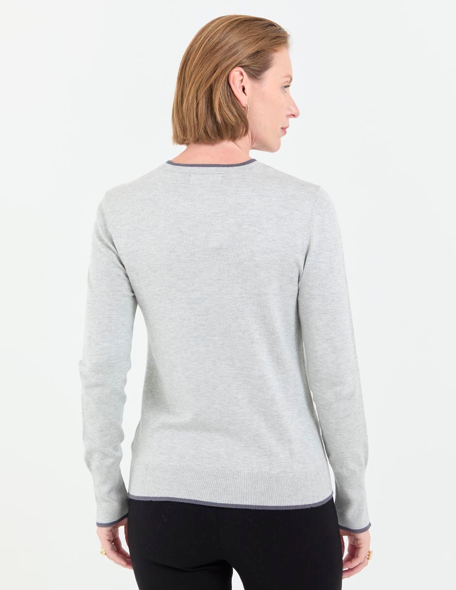 Suéter cuello redondo para mujer 2
