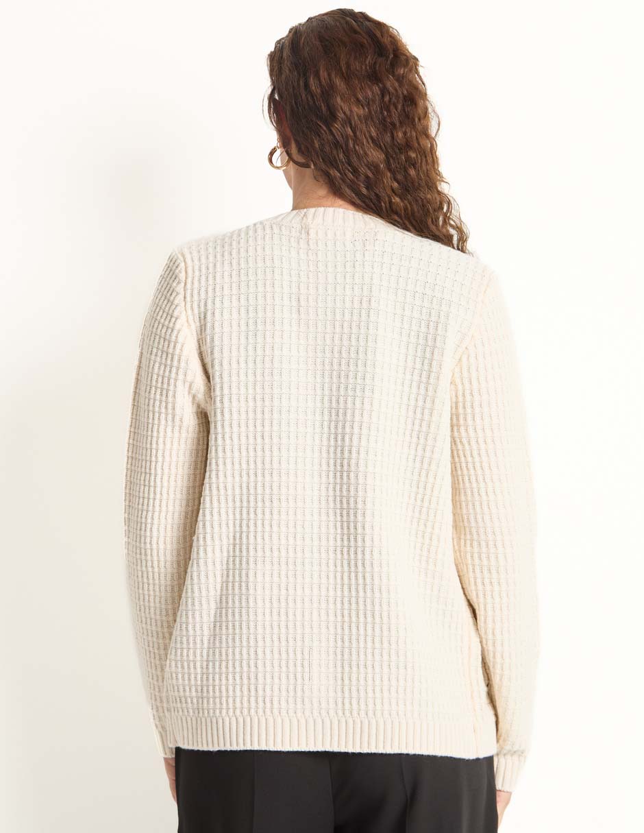 Suéter cuello redondo para mujer 2