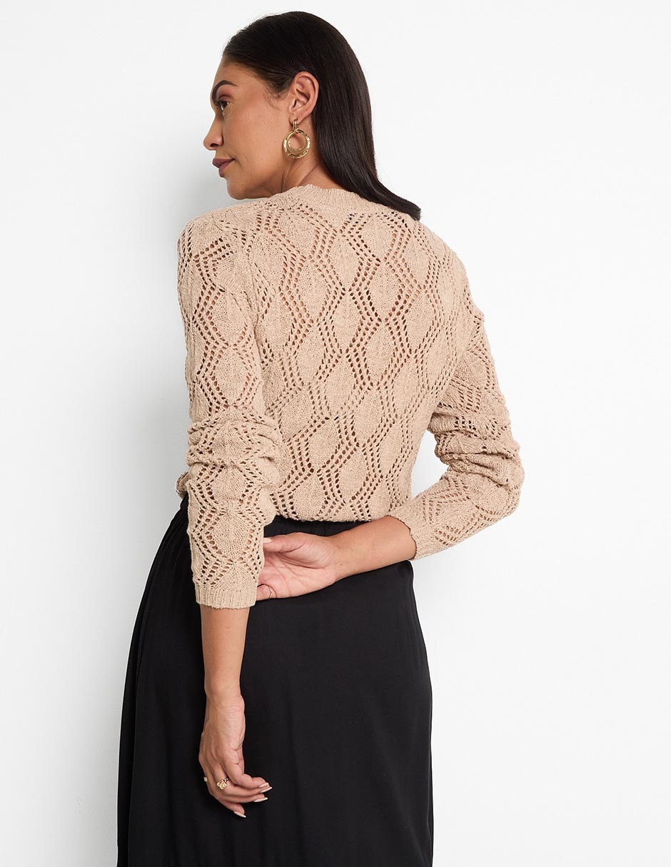 Suéter cuello redondo para mujer 2