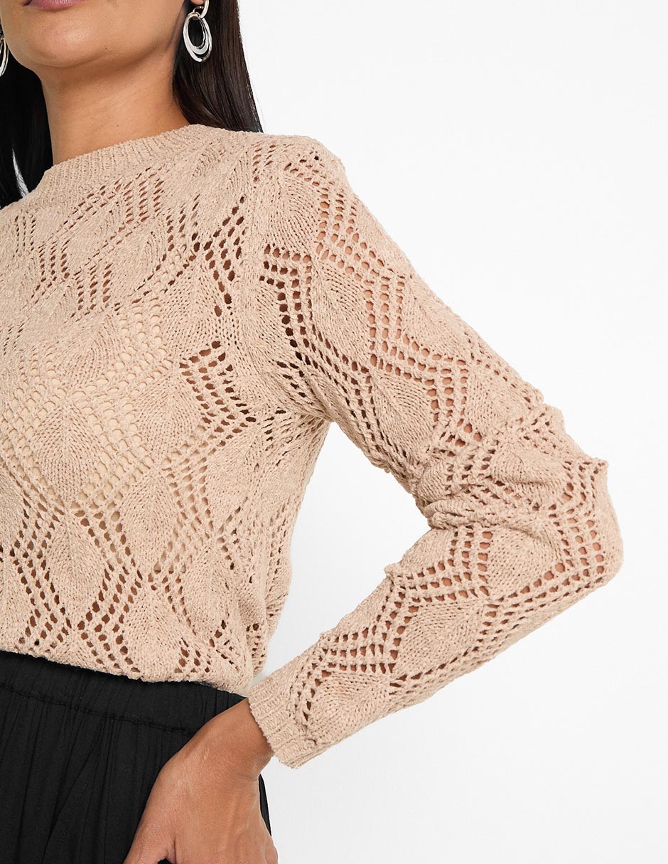 Suéter cuello redondo para mujer 4