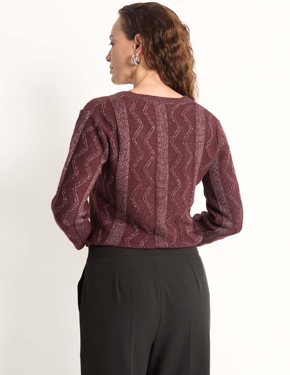 Suéter cuello V para mujer 2