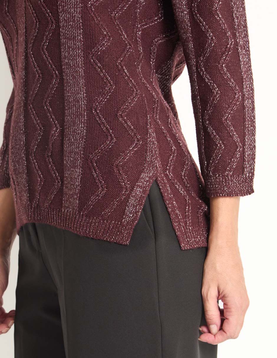 Suéter cuello V para mujer 4