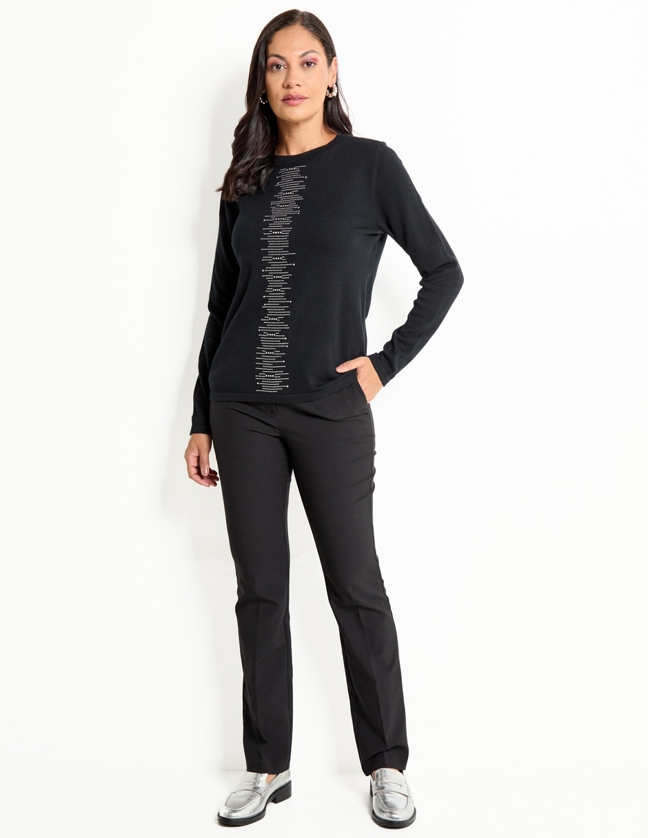 Suéter cuello redondo para mujer 3